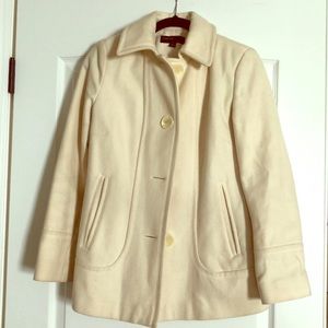 Cream colored pea coat